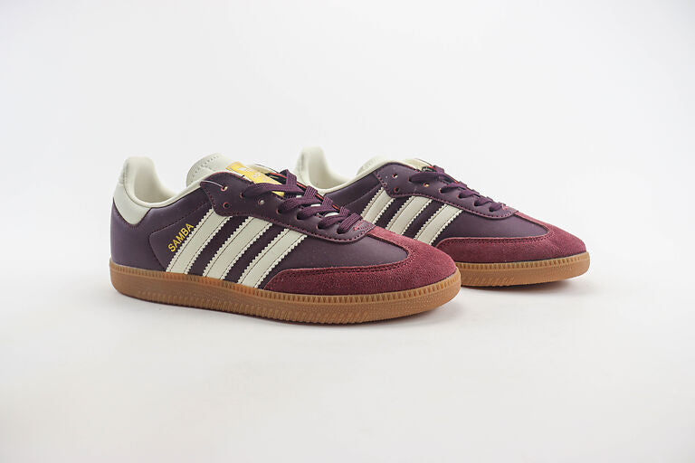 Adidas Samba OG Maroon Gold Metallic